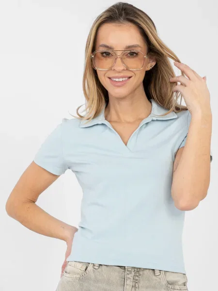 Bluză Factory Price cu mâneci scurte scurtă albastru