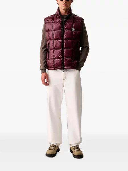 Matlasat vestă din puf Armani Exchange roșu