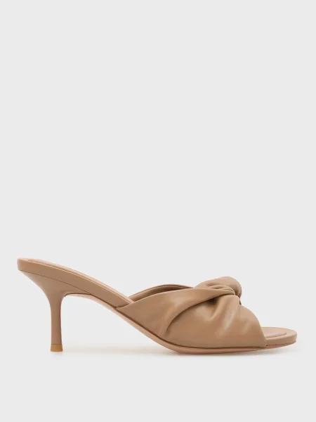 Кожаные мюли Prpy бежевые