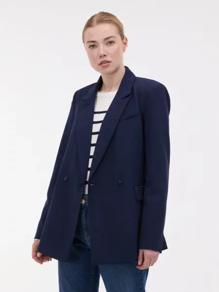 Sacou Orsay albastru