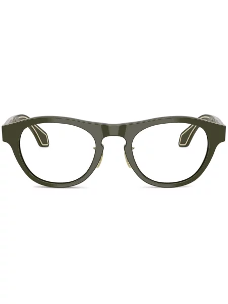 Кръгли слънчеви очила Giorgio Armani зелено