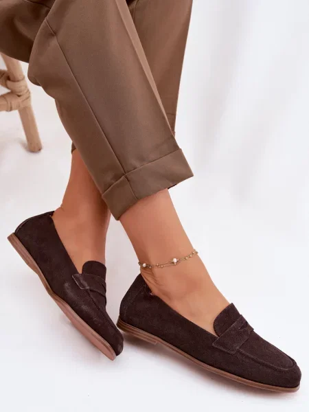 Semišové mokasíny Vinceza bílé