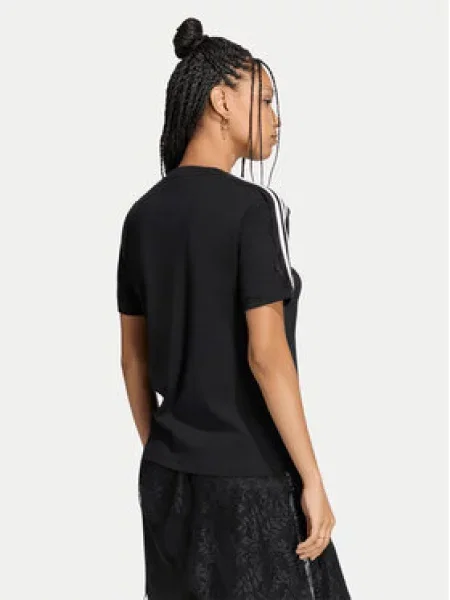 T-shirt adidas Lace 3 Stripes Tee Black S crna