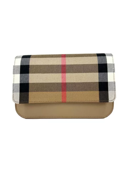 Portfel Burberry skórzany w kratę