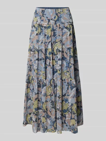 Długa spódnica z efektem stopniowania model ‘PAULDINA’ Lauren Ralph Lauren niebieska