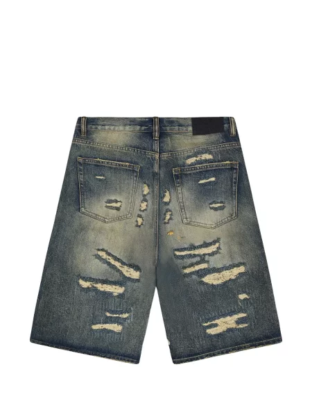 Pantaloni scurți Lostshdws zdrențuiți albastru