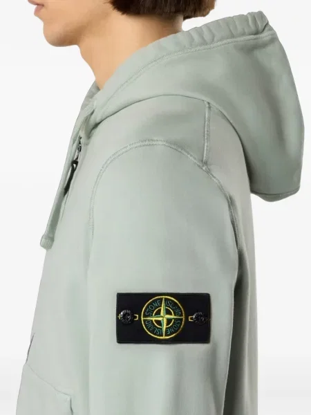 Суичър с качулка Stone Island зелено