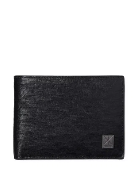 Portofel Calvin Klein din piele cu autograf negru