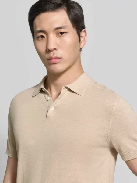Koszulka polo o kroju regular fit z czystej bawełny model BERG' Selected Homme