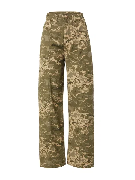 Nasty Gal Nadrág Abstract bézs / khaki / olíva