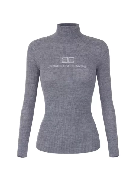Top Elisabetta Franchi tricotate gri