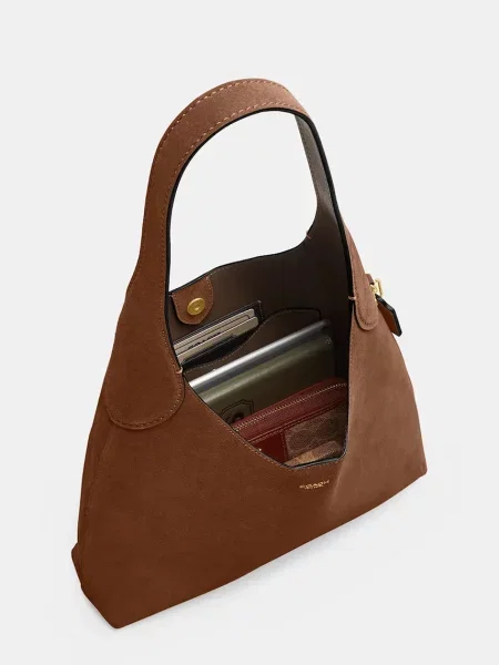 Coach női velúrbőr táska Brooklyn Shoulder Bag 28 barna