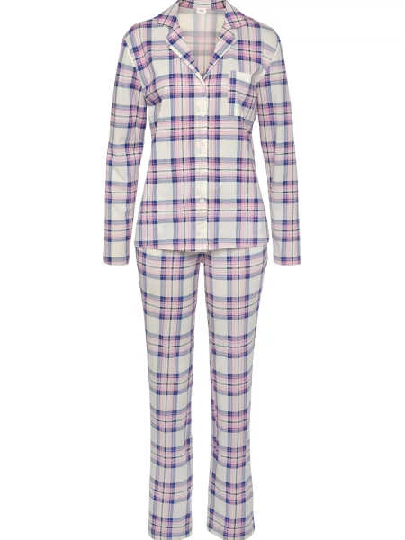 S.Oliver Pižama modra / siva / roza črna