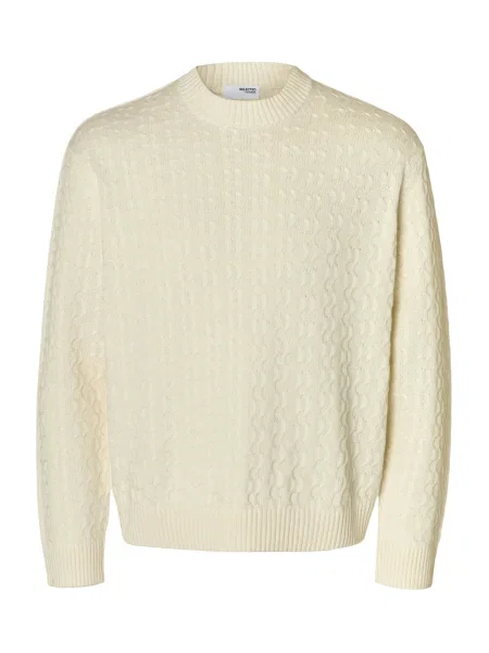 SELECTED Pulover SLHPHILIP crem