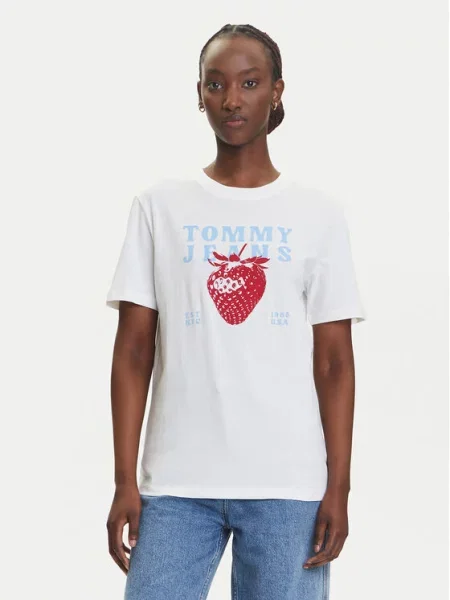 Majica Tommy Jeans bela