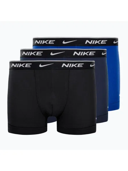Boxeri pentru bărbați Nike Everyday Cotton Stretch Trunk obsidian / game royal negru