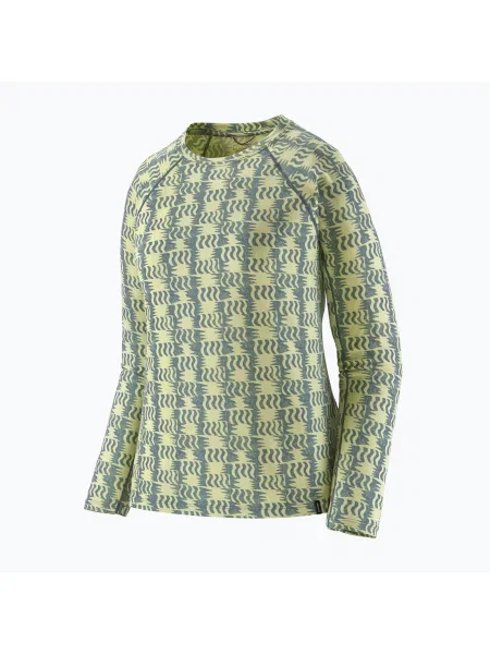 Bluză termoactivă pentru femei Patagonia Capilene Midweight Crew sun quilt: blue sage albastru