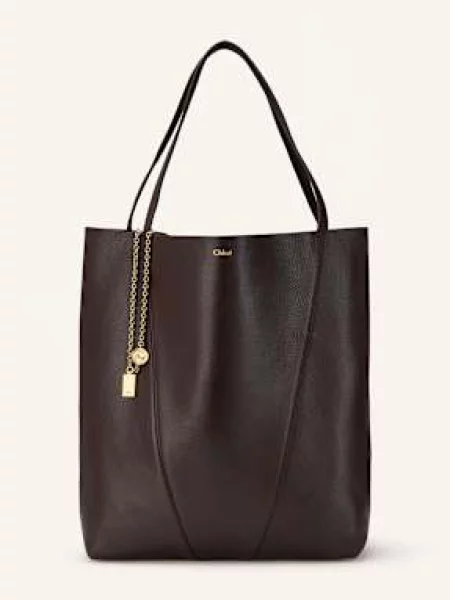 Chloé Torba Shopper Spin Large braun brązowa