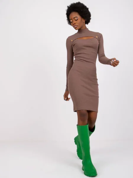 Rochie Fashionhunters de costum maro