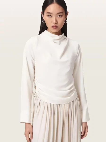 AllSaints bluză pentru femei LESLIE bej
