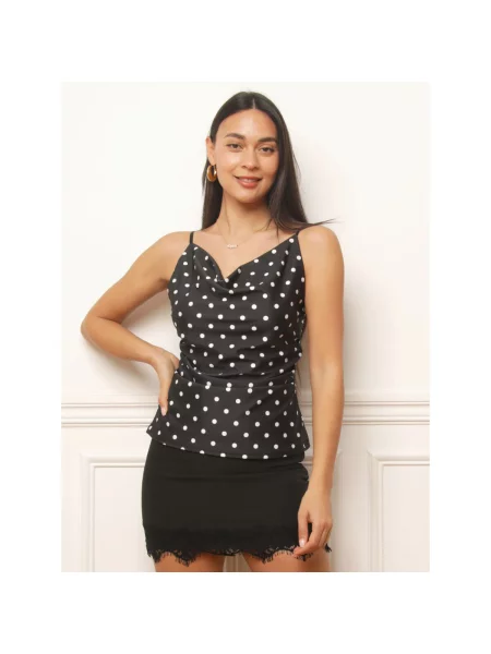 Top La Modeuse negru