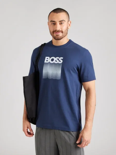 BOSS Majica Te_Insignia / bela modra