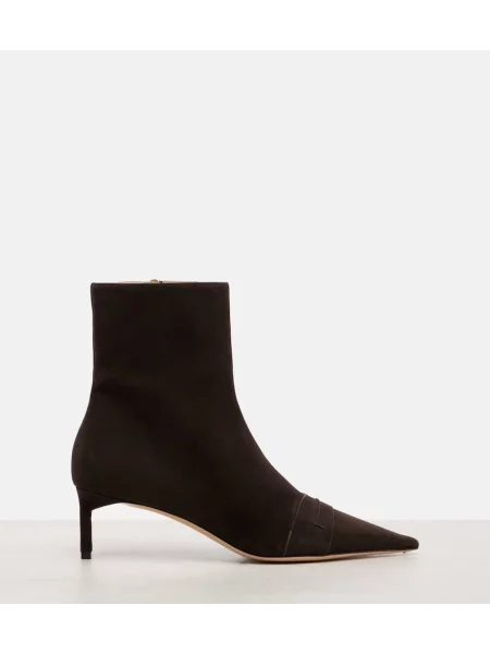 Cizme scurte Tom Ford din piele de căprioară maro
