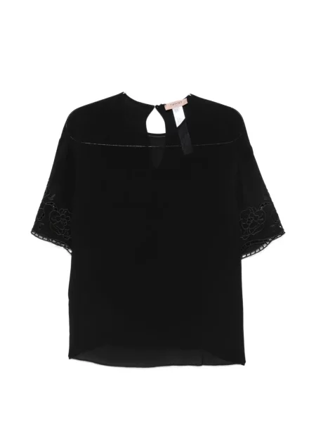 Tricou Twinset cu model floral negru
