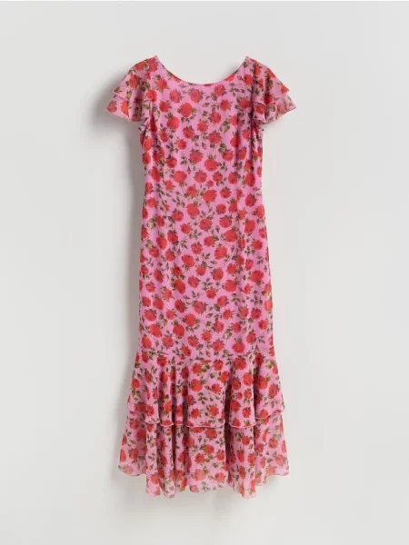 Reserved Rochie maxi cu volane multicolor