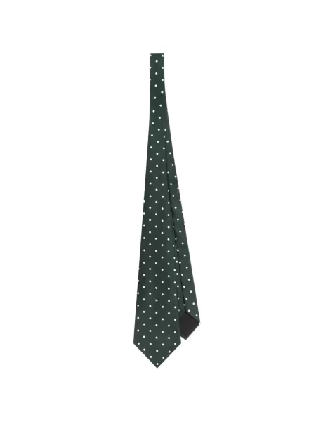Cravată Dolce & Gabbana de mătase cu buline cu imagine verde