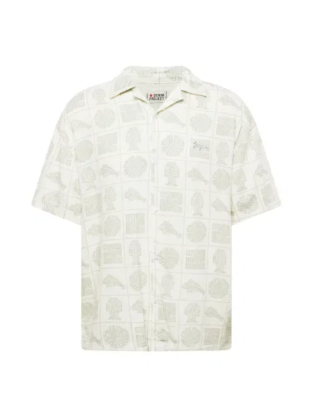 Denim Project Košile zelená bílá