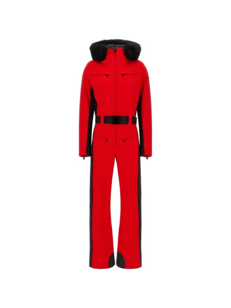 Garnitură de blană pantaloni de schi Goldbergh cu blană roșu