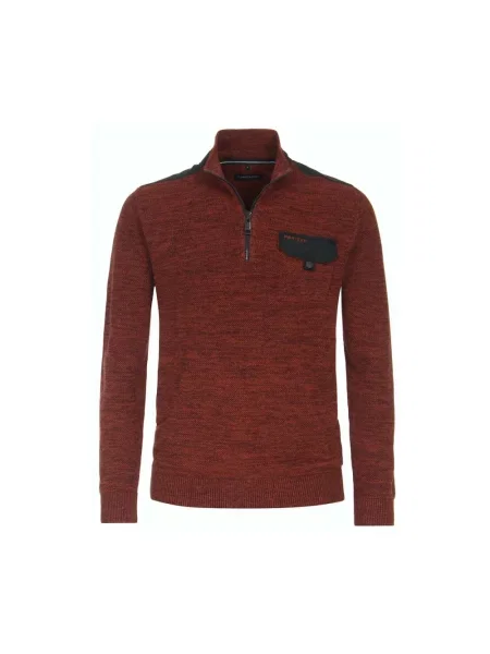 Sweter Casa Moda z długim rękawem pomarańczowy