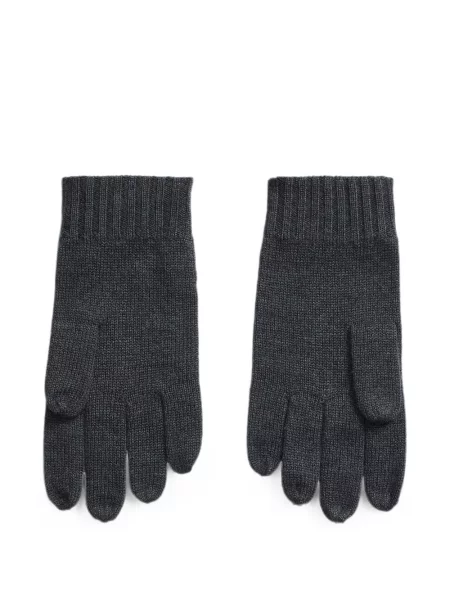 Satenske rukavice Polo Ralph Lauren s vezom s vezicama smeđa