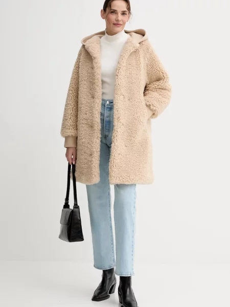 Marc O'Polo t-shirt z półgolfem beżowy