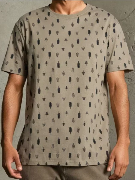 Sinsay Koszulka z krótkim rękawem brązowy