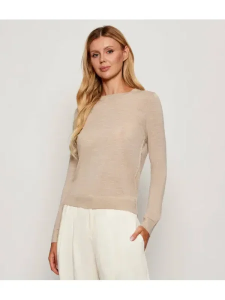 BOSS pulover de lână light bej