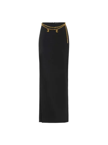 Spódnica maxi Elisabetta Franchi z krepy czarna