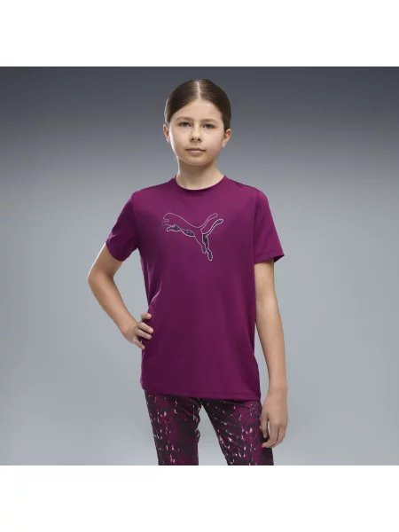 PUMA Młodzieżowa koszulka z logo Train All Day Essentials Graphic Akcesoria różowy