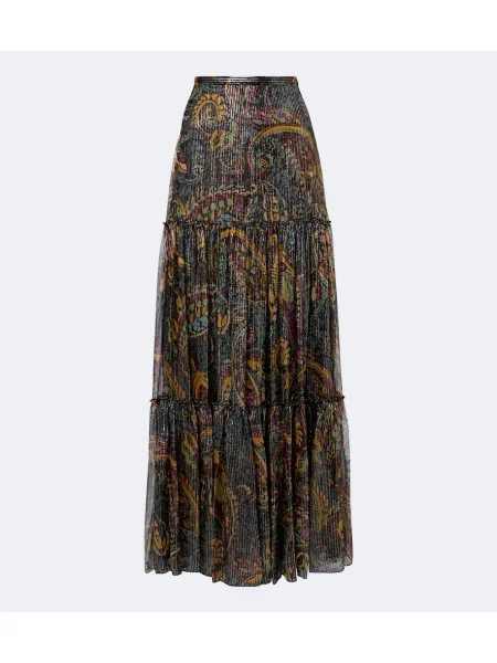 Fusta maxi Etro de mătase cu model paisley