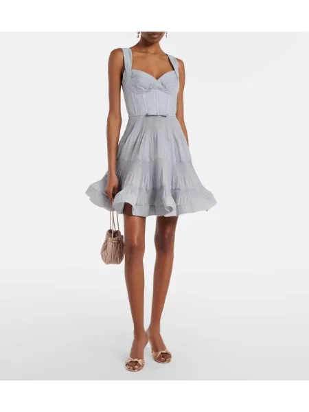 Rochie Zimmermann plisată de costum albastru