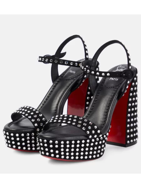 Sandale Christian Louboutin cu platformă negru
