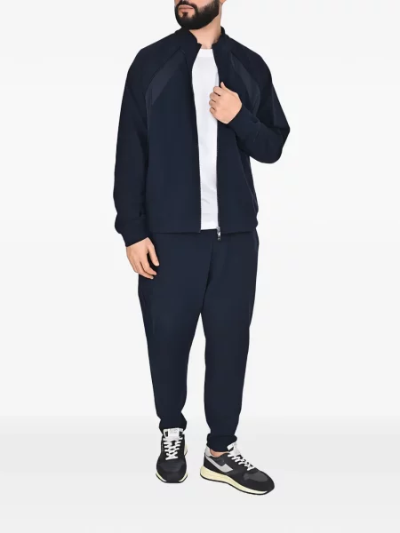 Majica s kapuljačom na patentni zatvarač Pal Zileri plava