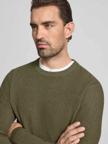 Sweter z dzianiny z prążkowanymi wykończeniami Mcneal