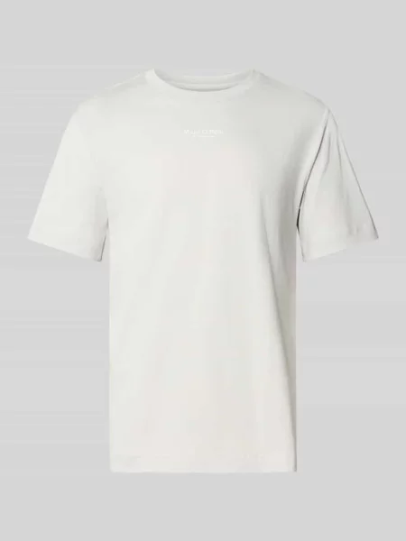 T-shirt o kroju regular fit z czystej bawełny Marc O'polo szara