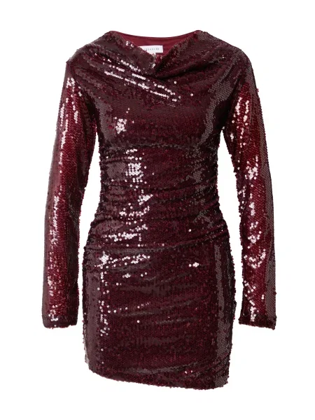 Warehouse Kokteilové šaty bordová