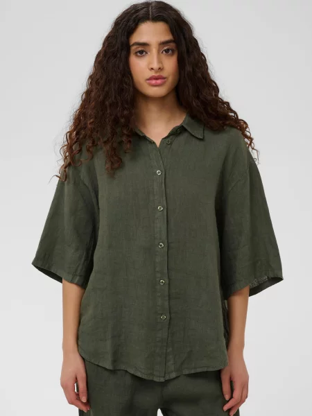 SOAKED IN LUXURY Blúz khaki