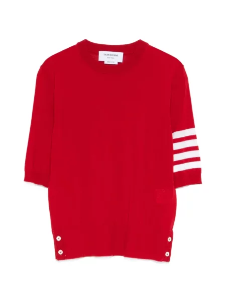 Tricou Thom Browne cu dungi roșu