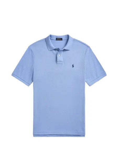 Matlasat tricou polo Polo Ralph Lauren cu decolteu rotund cu autograf roșu