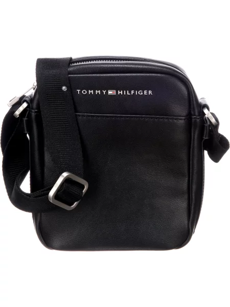 TOMMY HILFIGER Torba za čez ramo / bela črna